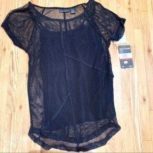 NWT DKNY Fishnet Top w Camisole (sporty)